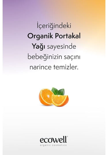 Ecowell Organik Bebek Şampuanı 2 x 300 ML