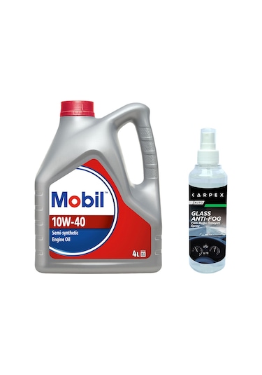 Mobil 10W-40 Motor Yağı 4 L + Carpex Cam Buğu Önleyici