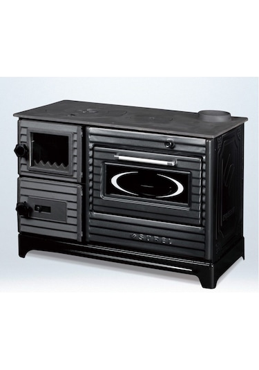 Sürel Camlı Döküm Tuğlalı Fırınlı Kuzine Soba Kömür Odun Uyuyan Tuğlalı