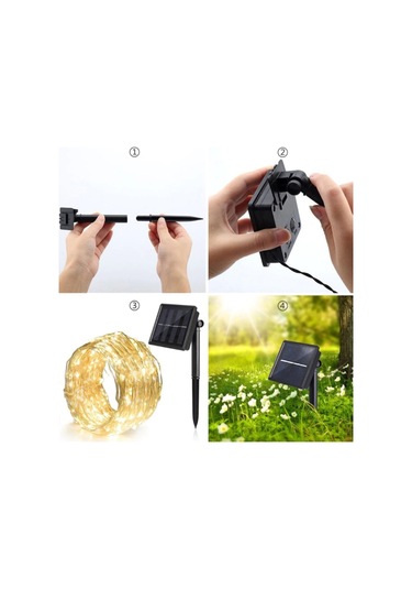 Güneş Enerjili Bahçe Aydınlatma 10+2M Sarı/Rgb Dış Mekan (553402047)