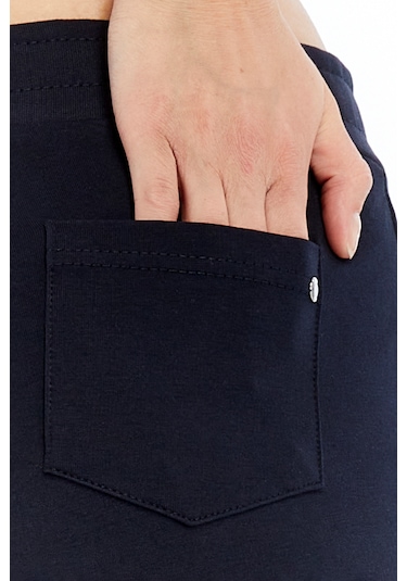 Axxel Kadın Kapri Lacivert Büyük Beden Eşofman Altı K-225 Lacivert