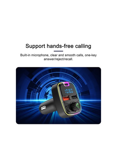 Tenfowee Siyah Araç Fm Transmitter: Bluetooth免提 Arayüzü, Pd Hızlı Şarj + Çift Usb, Mp3 Çalar, Stüdyo Kalitesi Ses, Ambiyans Lambası İle 12-24v Uyumlu Tenfowee Siyah Araç Fm Transmitter: Bluetooth免提 Arayüzü, Pd Hızlı Şarj + Çift Usb, Mp3 Çalar, Stüdyo Kalitesi Ses, Ambiyans Lambası İle 12-24v Uyumlu