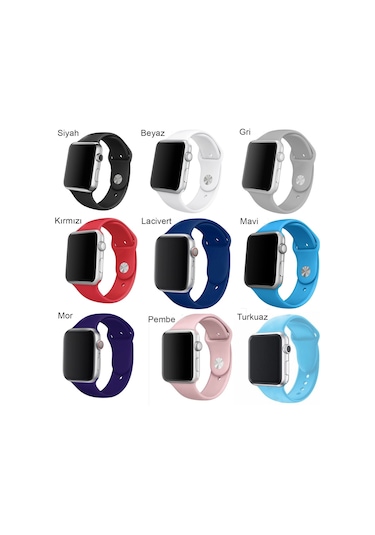 Microcase Apple Uyumlu  Watch Se 44 MM Silikon Kordon Kayış M-L