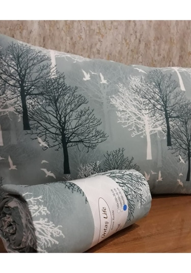 Üntaş Life Çift Kişilik Lastikli Çarşaf + Yastık Kılıfı Yeşil 2 Adet Yeşil