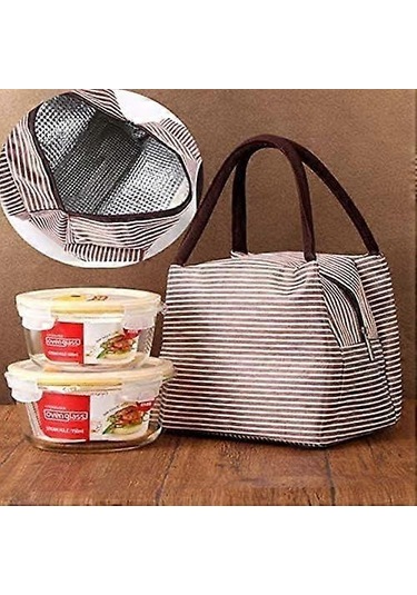 Öğle Yemeği Çantaları Yeniden Kullanılabilir Öğle Yemeği Çantaları Taşınabilir Soğutucu Çanta Öğle Yemeği Tutucu Piknik Ofis Plaj İçin Yalıtımlı Öğle Yemeği Kutusu Çantası Diğer