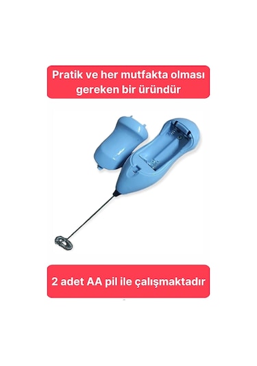 Premium Kalite Pratik Pilli Mini Mikser Kahve Ve Süt Köpürtücüsü Yumurta Çırpıcı Mikser Çok Renkli