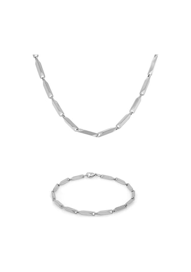 Singapur Erkek Çelik Kolye Ve Bileklik Seti Eck05S (492130602)