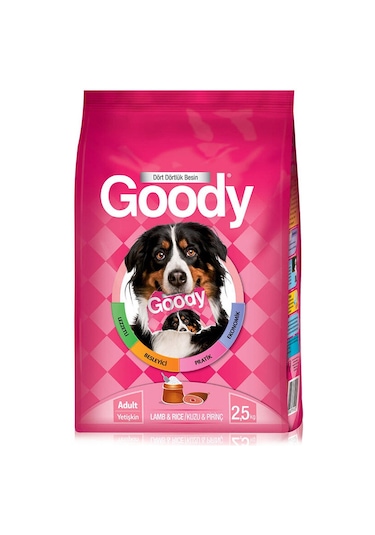 Goody Kuzu Etli ve Pirinçli Yetişkin Köpek Maması 2.5 KG
