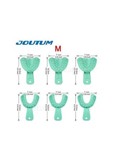 6 Adet/takım Diş İzlenim Plastik Tepsi S/m/l Diş Implant Tepsi Tam Ağız Çıkarılabilir Kısmi Kalıp Tepsi Kat Kolay Chocolate