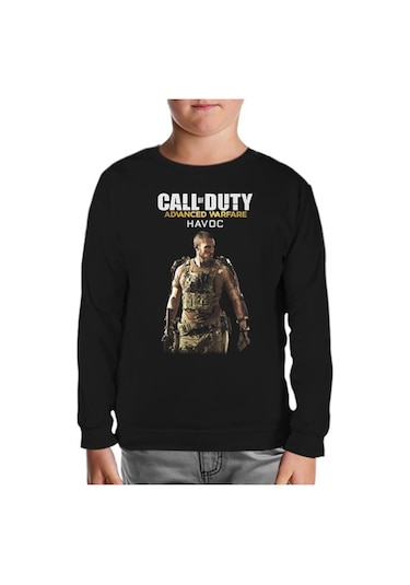 Call Of Duty - Advanced Warfare Havoc Siyah Çocuk Sweatshirt Siyah