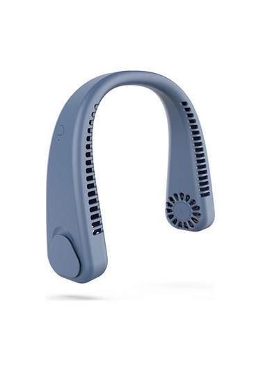 Gajeena Usb Şarjlı Boyun Fanı - 360 Soğuk Akış, Sessiz Çalışma, Taşınabilir Tasarım, Mavi