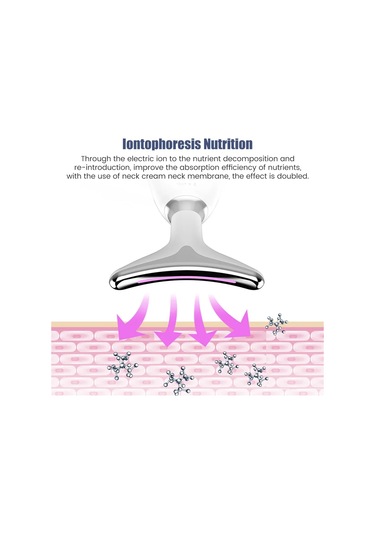 Lichen Yüz Boyun Kaldırma Güzellik Cihazı Ems Yüz Masajı Led Beyaz