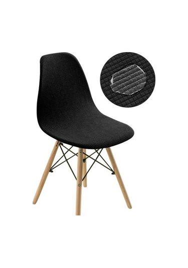 Siyah 1/2/4/6 Adet Su Geçirmez Yemek Sandalyesi Kapakları Ziyafet Düğün Süslemeleri 1-pcs