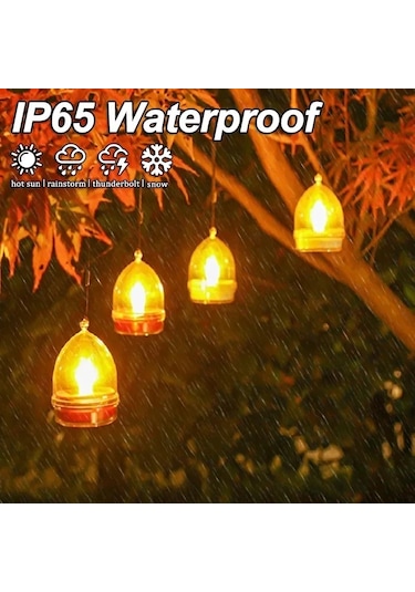 Cbtx Bahçe Aydınlatma Güneş Enerjili Mum Işığı Açık Avlu Villa Bahçe Su Geçirmez Dekorasyon Işığı, Özellik: Kalp Modeli Kırmızı Kabuk