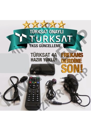 Türksat 4A Yüklü Mini Hdmi Uydu Alıcısı Hd Girişli Uydu