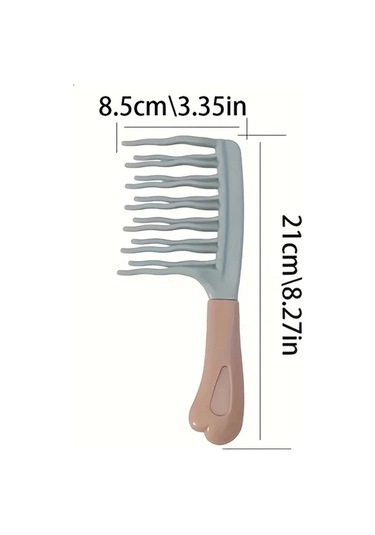 Elmpaly Çayır Yeşili Dalgalı Dişli Masaj Fırçası, Elektriklenme Önleyici Kabarık Saç Şekillendirme Tarak