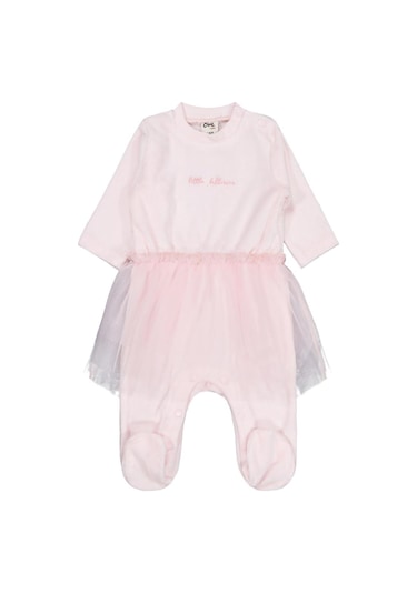 Civil Baby Bel Tüllü Patikli 1-9 Ay Tulum Açık Pembe