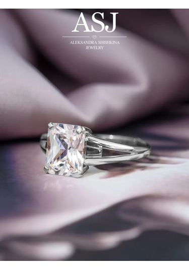 Asj Taşlı Gümüş Nişan Yüzük 925 Ayar Gümüş 466594714 Beyaz