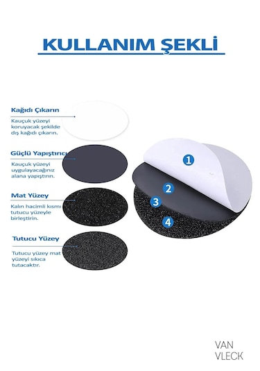 10 Adet Halı Kaydırmaz Cırt Cırt Zemine Ve Halıya Yapışan, Kaymaz Sabitleyici Aparat