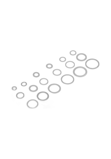 Ranyeek Alüminyum Allyumunlu 540 Parça O-ring Seti, Otomobil Ve Endüstriyel Korumalı Lehimli Yalıtım Washers, Taşınabilir Depo Kutusu İçerir