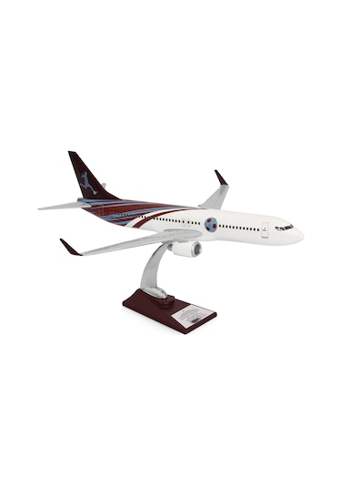 Zekupp - Maket Uçak Boeing 737-800 1/100 - Bordo Mavi Taraftar