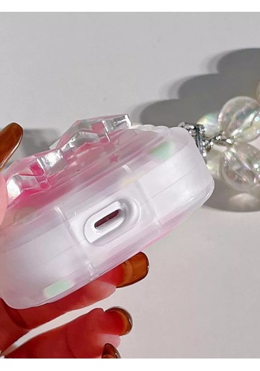 Cronax Airpods Uyumlu 2 İçin Silikon Kılıf Anahtarlıklı 260867643 Pembe