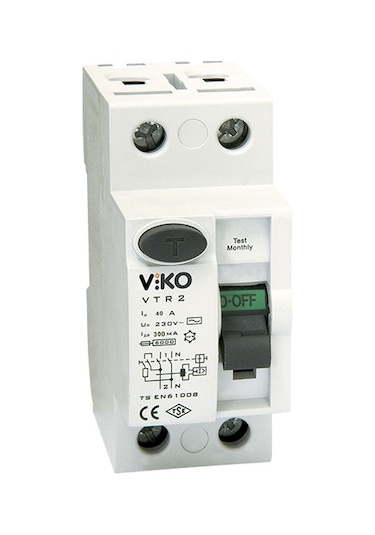 Viko Vtr2-40300 Kaçak Akım Koruma Rölesi 2 Kutup 300Ma 40A