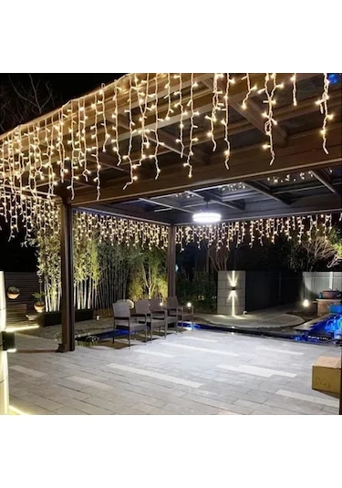 4m 120 Led Çakarlı Perde Işık Çok Renkli