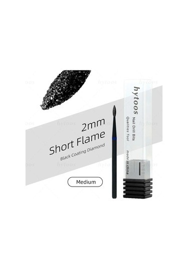 Hytoos Pro Siyah Elmas Tırnak Matkap Uçları Rus Tırnak Eti Ucu Tırnak Matkap Ölü Cilt Tırnak Eti Temizleyici Çivi Ön Tedavi Araçları Siyah 1 Kat