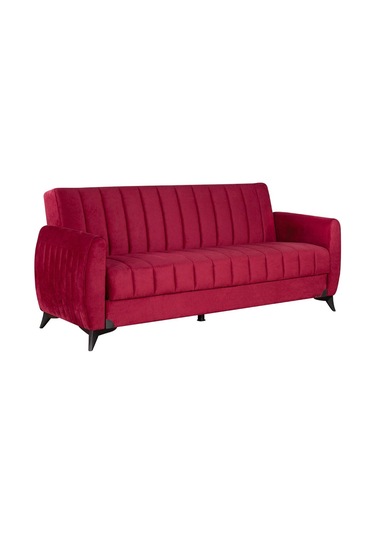 Kilim Mobilya Linda Üç Kişilik Kanepe Yüksek Ayaklı Bordo Bordo