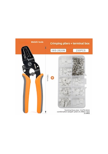 Hangfox Hafif 200g Karbon Çelik Terminal Presi - 0.08-0.5mm² Tel Aralığı, Jst1.0/dupont 2.0 Uyumlu, Kesin Presleme Iws2820 + Ph2.0