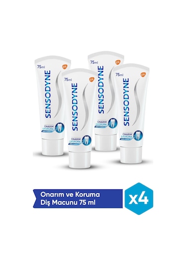 Sensodyne Onarım ve Koruma Diş Macunu 4 x 75 ML