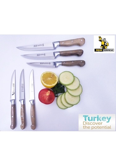 Mutfak Ekmek Sebze Meyve  Bıçak Seti 6ad Lazoğlu Sürmene Bilezikli