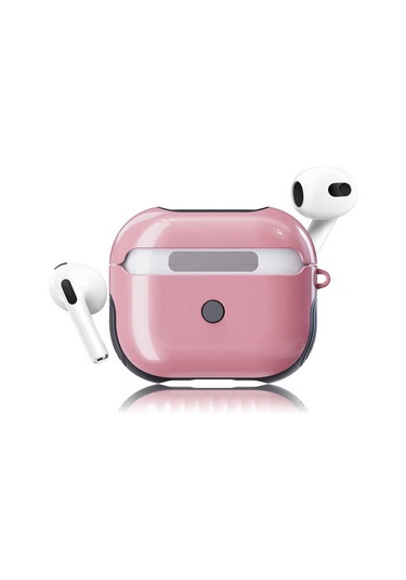 Airpods 3. Nesil Uyumlu Kılıf Zore Shockproof Silikon-Pembe Pembe