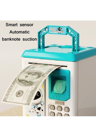 Tongxida Çocuk Karikatür İnsan Yüzü Parmak İzi Müzik Çin İngiliz Anahtarı Kumbara, Pil Pembe