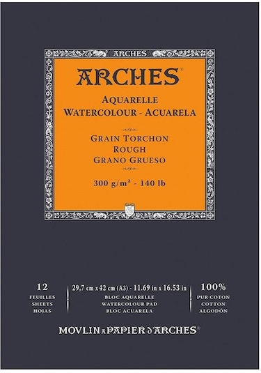 Arches Suluboya Defteri Rough Natural White 300 G A3 12 Sayfa