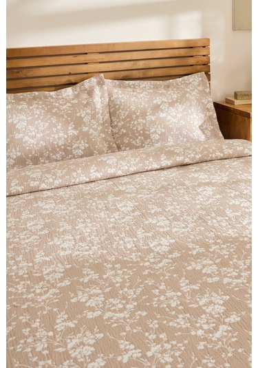 Kaşmir Home Eternal Çift Kişilik Yatak Örtüsü Takımı Bej Bej
