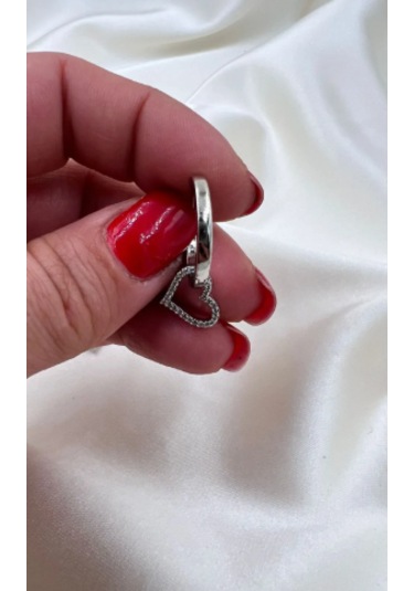 Bb Xuping Kalp Detaylı Küpe Gümüş