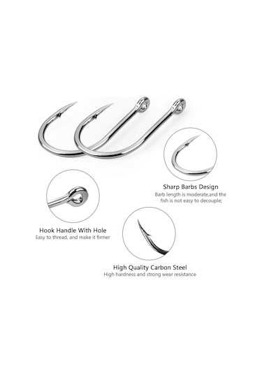 Valkyrie Paslanmaz Karbon Çelik Halkalı Olta İğne Seti 3-12 Numara Balık Kancası 2000 Adet Kutulu