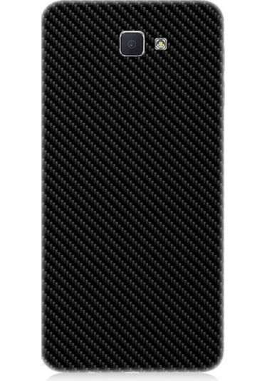Samsung Galaxy J5 Prime Uyumlu Silikon Kılıf Siyah Karbon Motif