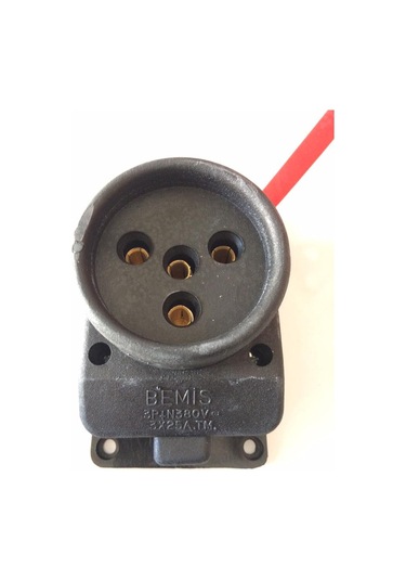 Bemis Kauçuk 380 Tekli Priz Kablosuz Tseli Sanayi Kabalo Prizi