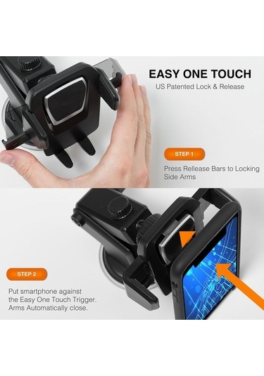 Joyhub 2& 39 Si 1 Arada Araç Montajlı Kontrol Paneli Hava Firar Araba Cep Telefonu Tutacağı Otomatik Kilit 360 Döndürme Siyah Yok Havalandırma