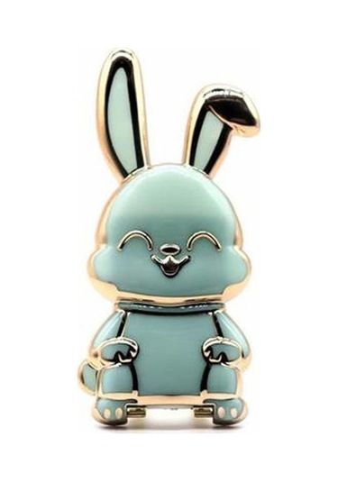 Elektroliz Telefon Montajı Pratik Düz Renk Aşınmaya Dayanıklı Sevimli Tavşan Mobil Stand Ev Tedarik Eller Serbest Green