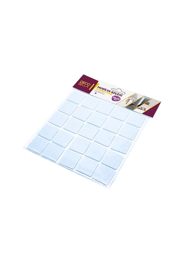 Yapışkanlı Sandalye Koltuk Mobilya Ayak Keçesi 30x30 Mm Kare Zemin Koruyucu Keçe