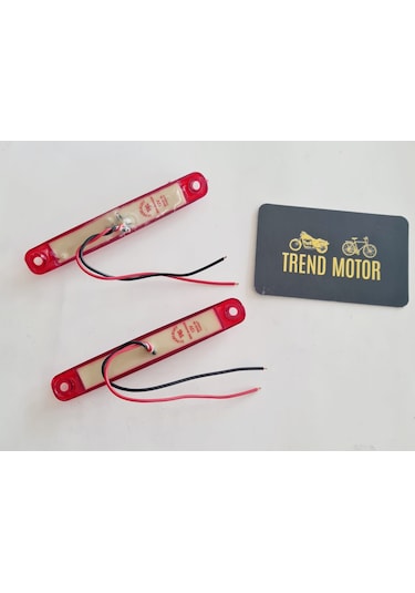 12V 9 Led Reflektör Kırmızı (2 ADET) Motosiklet - Vida Bağlantılı