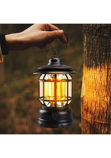 Tongxida Özel Yt1030 Açık Hava Retro Kamp Işığı Acil El Lambası Siyah Çok Renkli Çok Renkli