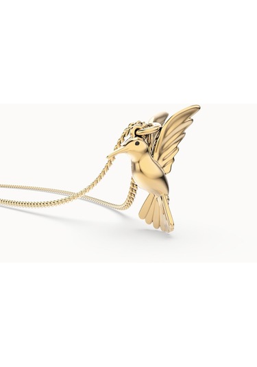 Chocli 18 Ayar Altın Kaplama Humming Bird Kolye