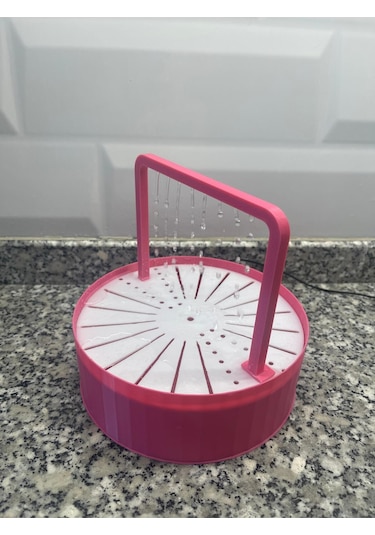 Otomatik Kuş Banyosu - Şeker Pembe - Muhabbet/sultan Papağanı Boyutu Kuşlara Uygun