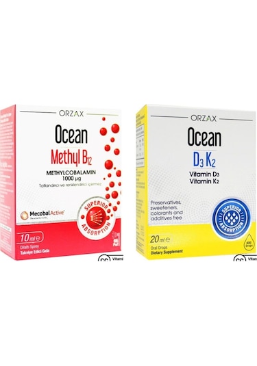 OCEAN METHYL B12 1000 MCG 10 ML + OCEAN D3 K2 VITAMIN DAMLA 20 ML