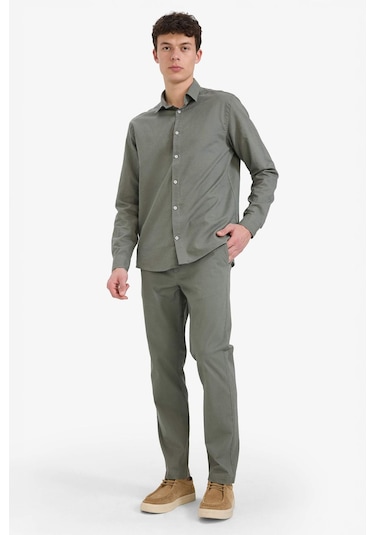 Defacto Regular Fit Normal Kesim Cepli Düz Paça Chino Pantolon D7349AX25SP Haki Defacto Regular Fit Normal Kesim Cepli Düz Paça Chino Pantolon D7349AX25SP Haki